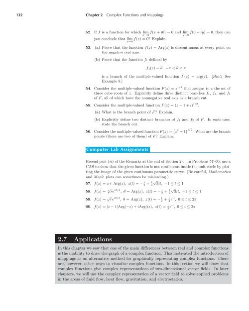 Complex Analysis - Maths KU