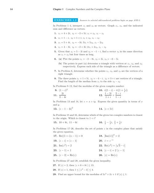 Complex Analysis - Maths KU