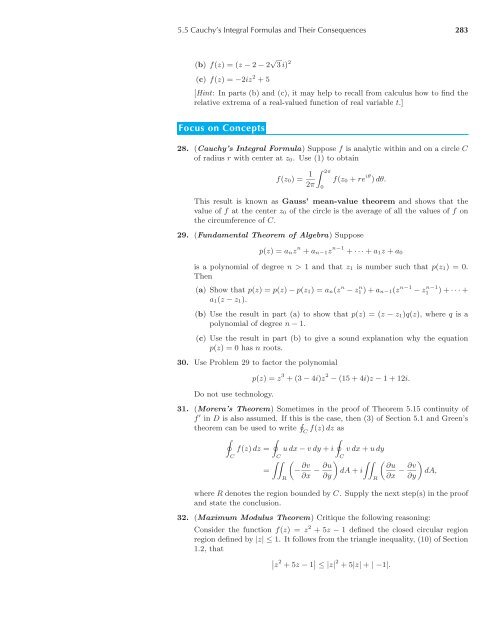 Complex Analysis - Maths KU