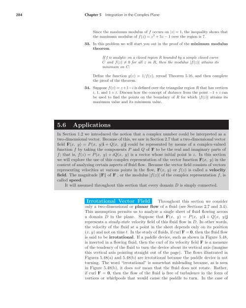 Complex Analysis - Maths KU