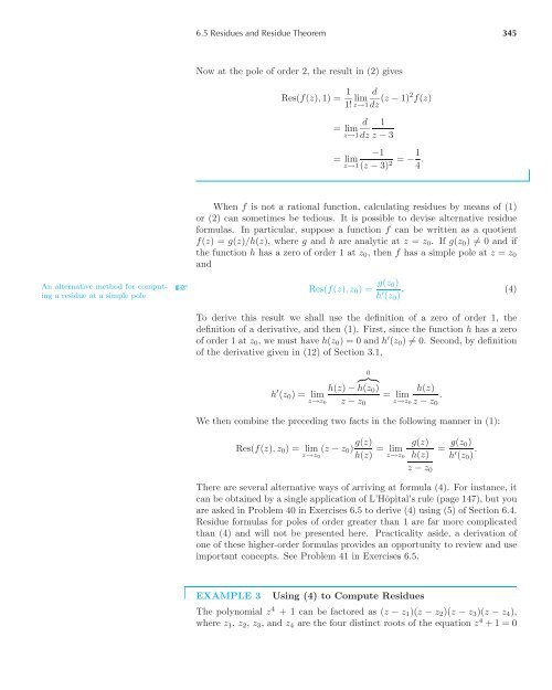 Complex Analysis - Maths KU