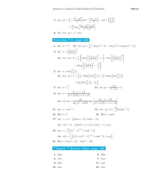 Complex Analysis - Maths KU