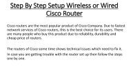 Step By Step Setup Wireless or Wired Cisco Router