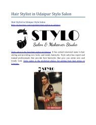 Hair Stylist in Udaipur Stylo Salon