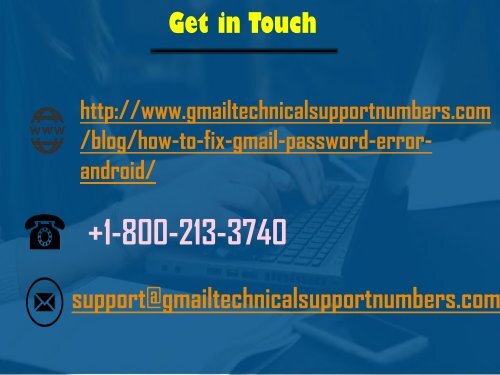 How to Fix Gmail Password Error Android? 1-800-213-3740