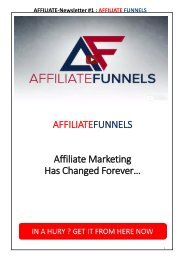 Affiliate Newsletter #1 Affiliate Funnel ready-to-go