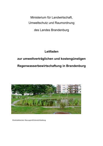 Leitfaden zur umweltverträglichen und ... - Brandenburg.de