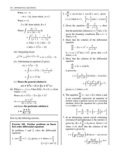 differential equation