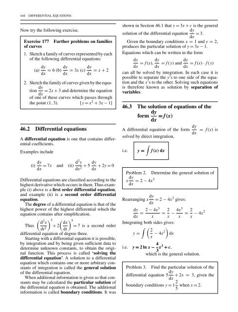 differential equation