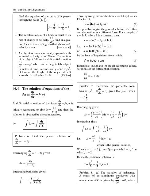 differential equation