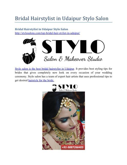 Bridal Hairstylist in Udaipur Stylo Salon