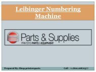 Buy all types of Numbering Machine Leibinger at-Shop.PrintersParts.com
