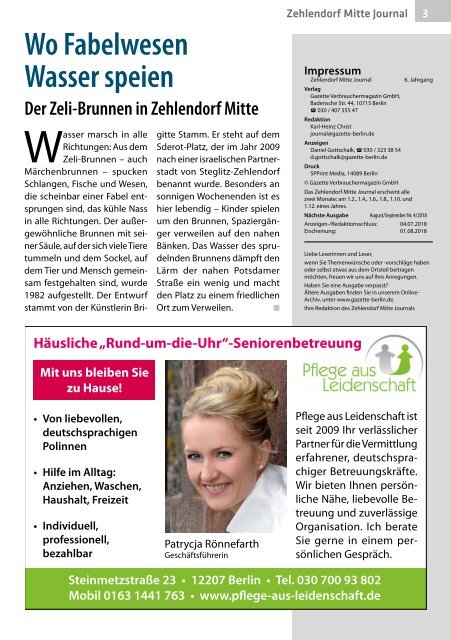 Zehlendorf Mitte Journal Jun/Jul 2018