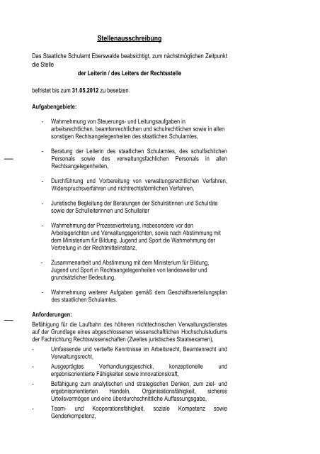 Leiter/-in der Rechtsstelle (application/pdf 44.0 KB - Brandenburg.de