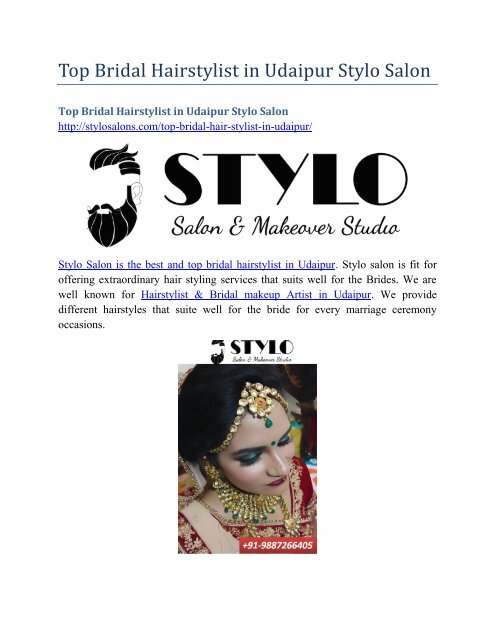 Top Bridal Hairstylist in Udaipur Stylo Salon