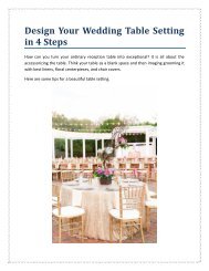 Design Your Wedding Table Setting in 4 Steps