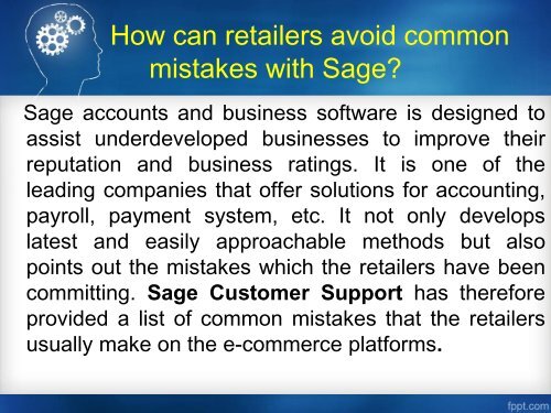 How can retailers avoid common mistakes with Sage (1)