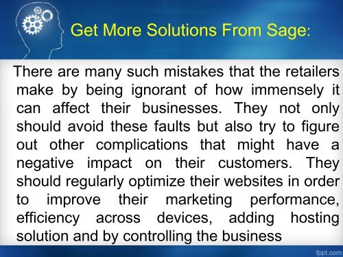 How can retailers avoid common mistakes with Sage (1)