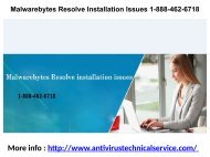 Malwarebytes Resolve Installation Issues 1-888-462-6718