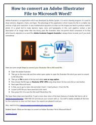 Convert Adobe Illustrator File To Microsoft Word | Adobe Technical Support