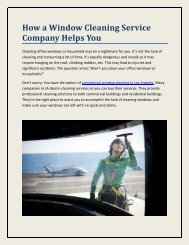 How a Window Cleaning Service Company Helps You
