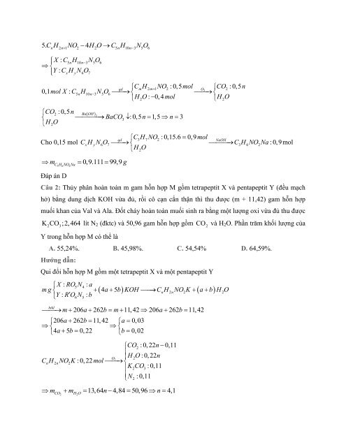 Giải nhanh hiện đại bài tập Hóa Học - Phương pháp 13 - Quy đổi giải nhanh bài tập Peptit (25 Pages)