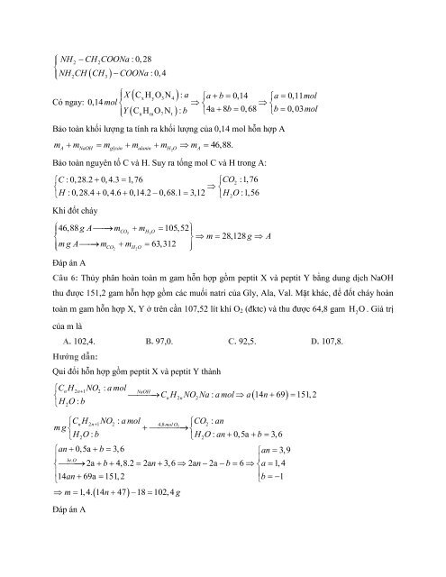 Giải nhanh hiện đại bài tập Hóa Học - Phương pháp 13 - Quy đổi giải nhanh bài tập Peptit (25 Pages)