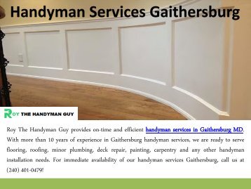Handyman Services Gaithersburg