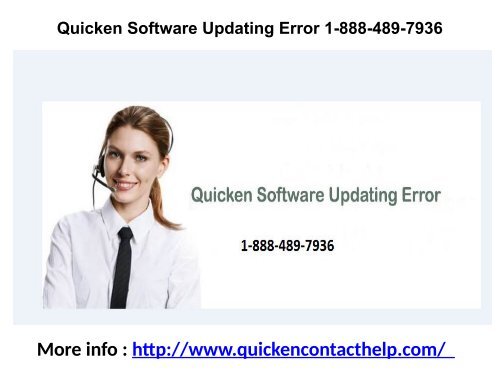 Quicken Software Updating Error 1-888-489-7936