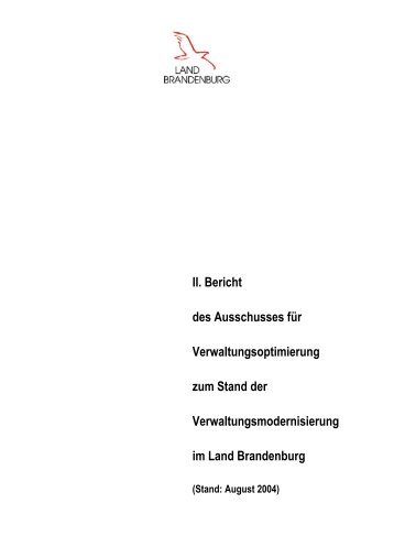 II. Bericht des Ausschusses für ... - Brandenburg.de