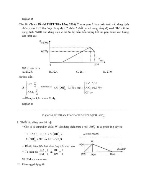 Giải nhanh hiện đại bài tập Hóa Học - Phương pháp 1 - Giải bài tập hình vẽ đồ thị (36 Pages)