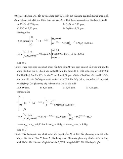 Giải nhanh hiện đại bài tập Hóa Học - Phương pháp 2 - Giải bài tập nhiệt nhôm (33 Pages)