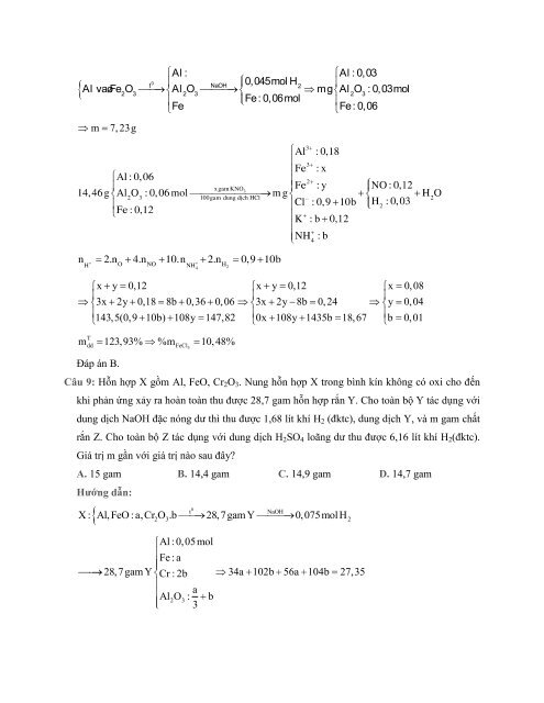 Giải nhanh hiện đại bài tập Hóa Học - Phương pháp 2 - Giải bài tập nhiệt nhôm (33 Pages)