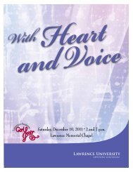 Heart andVoice With Saturday, December 10, 2011 • 2 and 7 pm ...