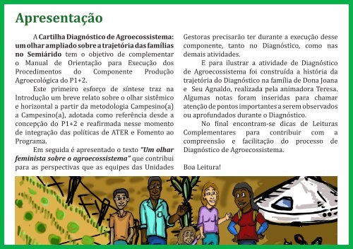 Diagnóstico de Agroecossistema - Um olhar ampliado sobre a trajetória das famílias do Semiárido