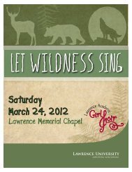 Saturday March 24, 2012 - Lawrence University