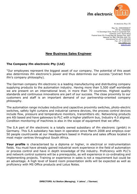 Ifm Job Spec 1