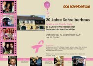 20 Jahre Schreiberhaus - Wiener Krebshilfe