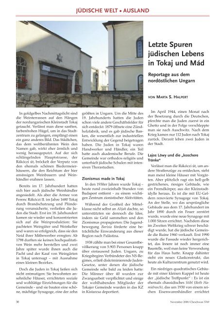 November 2008 als pdf herunterladen - Israelitische ...