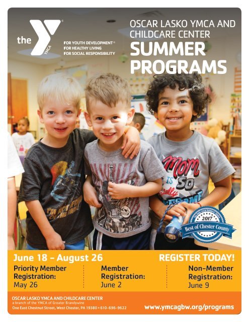 Oscar Lasko YMCA and Childcare Center - Summer Program Guide 2018