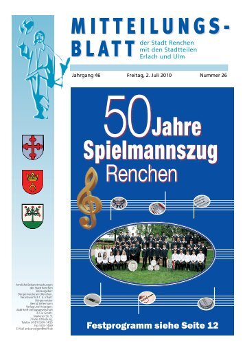 Stadt Renchen - Mitteilungsblatt