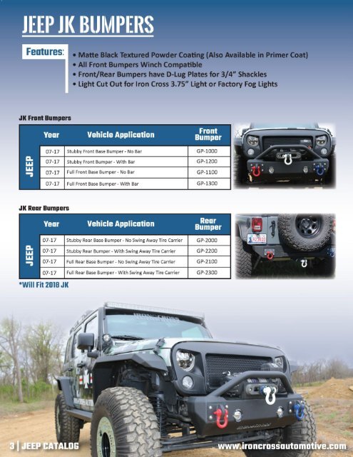 Iron Cross Jeep Catalog 2018