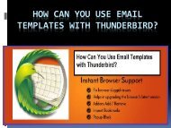 How Can You Use Email Templates with Thunderbird?