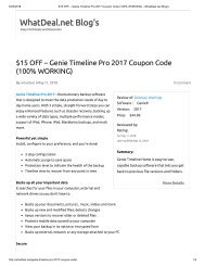 $15 OFF – Genie Timeline Pro 2017 Coupon Code (100% WORKING)