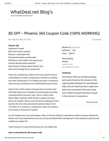 8$ OFF – Phoenix 360 Coupon Code (100% WORKING)