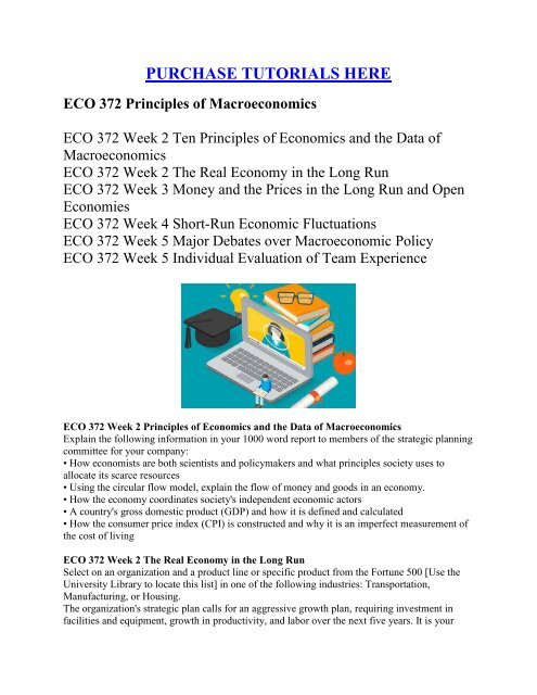 ECO 372 Principles of Macroeconomics