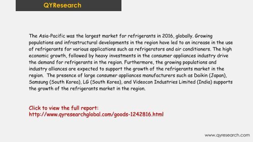 The refrigerants market is projected to reach USD 55 Billion by 2022