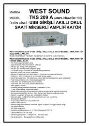 usb girişli akıllı okul saati mikserli amplifikatör - West Sound Ses ...