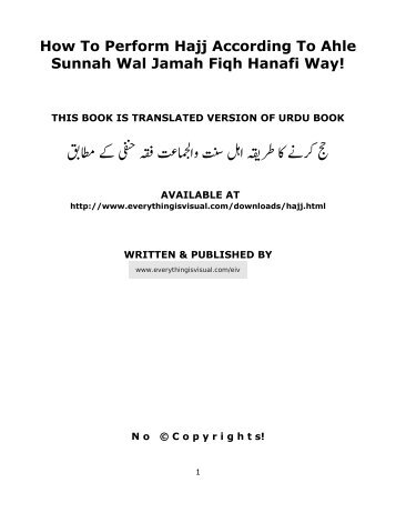 How To Perform Hajj According To Ahle Sunnah