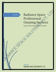 Radiance Space Professional Cleaning Services in Gurgaon